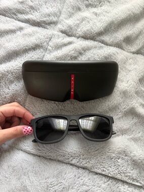 Prada Matte Black Sunglasses with Dark Lenses